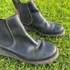 FLY London Women's Salv Boot, 8.5 Black leather